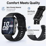 Cinturino in silicone xDfind Sport per Huawei Watch Fit 5 / Fit 5 Pro., Silver Buckle, Black Buckle