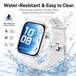 Cinturino in silicone xDfind Sport per Huawei Watch Fit 5 / Fit 5 Pro., Silver Buckle, Black Buckle