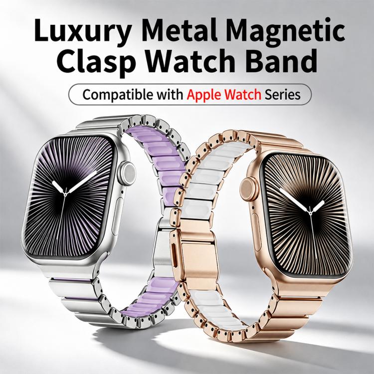 Cinturino per orologio magnetico xDfind in acciaio inossidabile con fibbia Norman., For Apple Watch 38 / 40 / 41 / S11 42mm