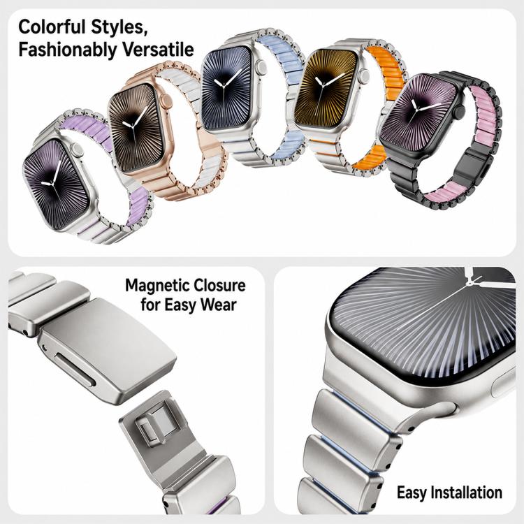 Cinturino per orologio magnetico xDfind in acciaio inossidabile con fibbia Norman., For Apple Watch 38 / 40 / 41 / S11 42mm