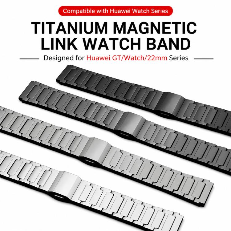 Cinturino per orologio xDfind in titanio puro con fibbia magnetica a forma di I, 22mm