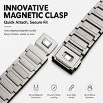 Cinturino per orologio xDfind in titanio puro con fibbia magnetica a forma di I, 22mm