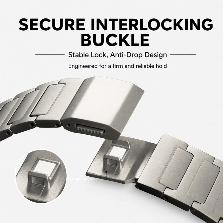Cinturino per orologio xDfind in titanio puro con fibbia magnetica a forma di I, 22mm