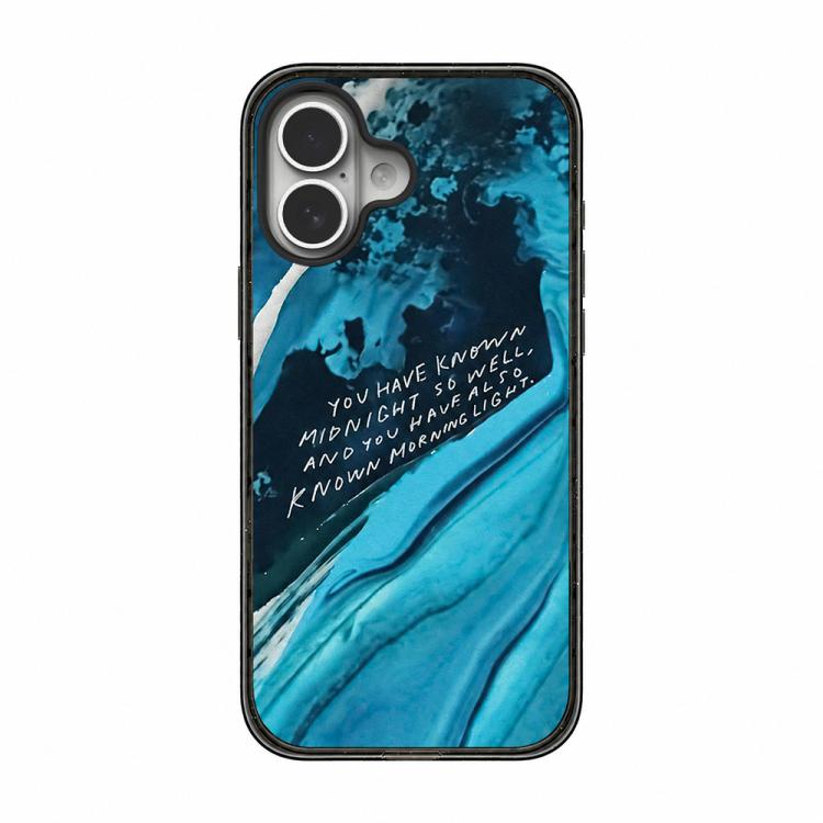 Custodia per telefono in acrilico TPU blu intenso effetto acquerello., For iPhone 17 Pro Max, For iPhone 17 Pro, For iPhone 17, For iPhone Air