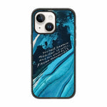Custodia per telefono in acrilico TPU blu intenso effetto acquerello., For iPhone 14 Plus, For iPhone 14, For iPhone 14 Pro, For iPhone 14 Pro Max