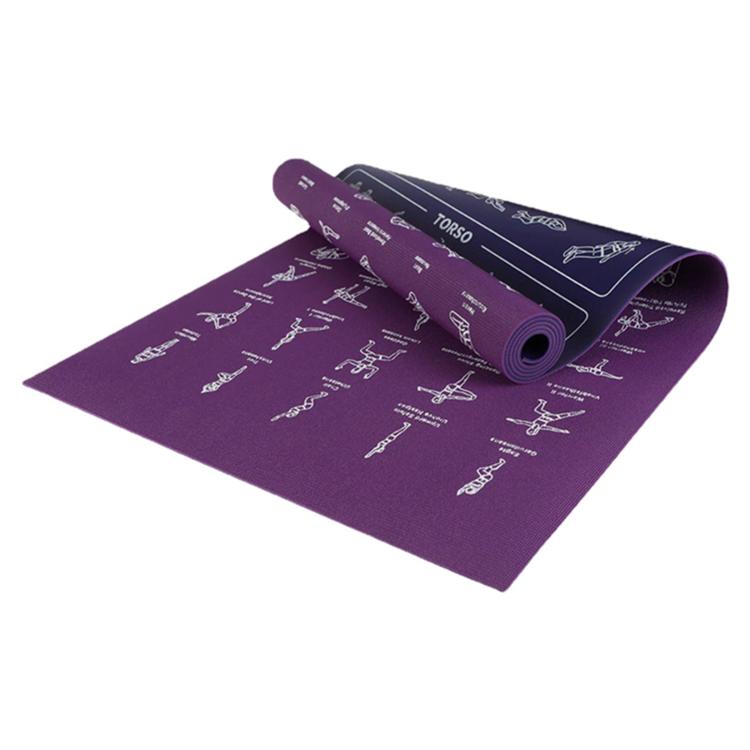 Tappetino da yoga antiscivolo in PVC con stampa su entrambi i lati per fitness e allenamento., 4mm