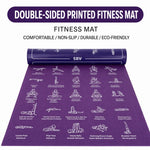 Tappetino da yoga antiscivolo in PVC con stampa su entrambi i lati per fitness e allenamento., 4mm