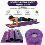 Tappetino da yoga antiscivolo in PVC con stampa su entrambi i lati per fitness e allenamento., 4mm