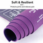 Tappetino da yoga antiscivolo in PVC con stampa su entrambi i lati per fitness e allenamento., 4mm
