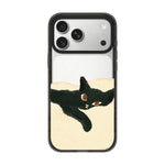 Custodia per telefono in acrilico TPU con stampa di un gatto pigro, For iPhone 17 Pro Max, For iPhone 17 Pro, For iPhone 17, For iPhone Air, For iPhone 16 Pro Max, For iPhone 16 Pro