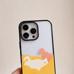 Custodia per telefono in acrilico TPU con stampa di un gatto pigro, For iPhone 17 Pro Max, For iPhone 17 Pro, For iPhone 17, For iPhone Air, For iPhone 16 Pro Max, For iPhone 16 Pro