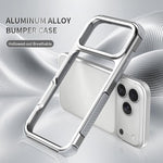Telaio in lega di alluminio + custodia antiurto in TPU con airbag cavo, For iPhone 17 Pro Max, For iPhone 17 Pro