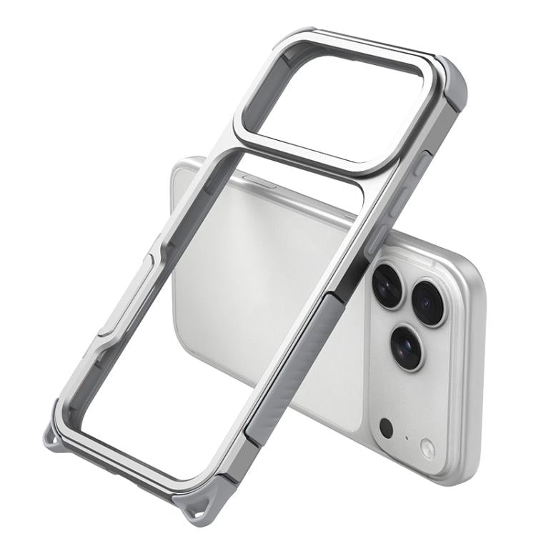 Telaio in lega di alluminio + custodia antiurto in TPU con airbag cavo e fori per cordino., For iPhone 17 Pro Max, For iPhone 17 Pro