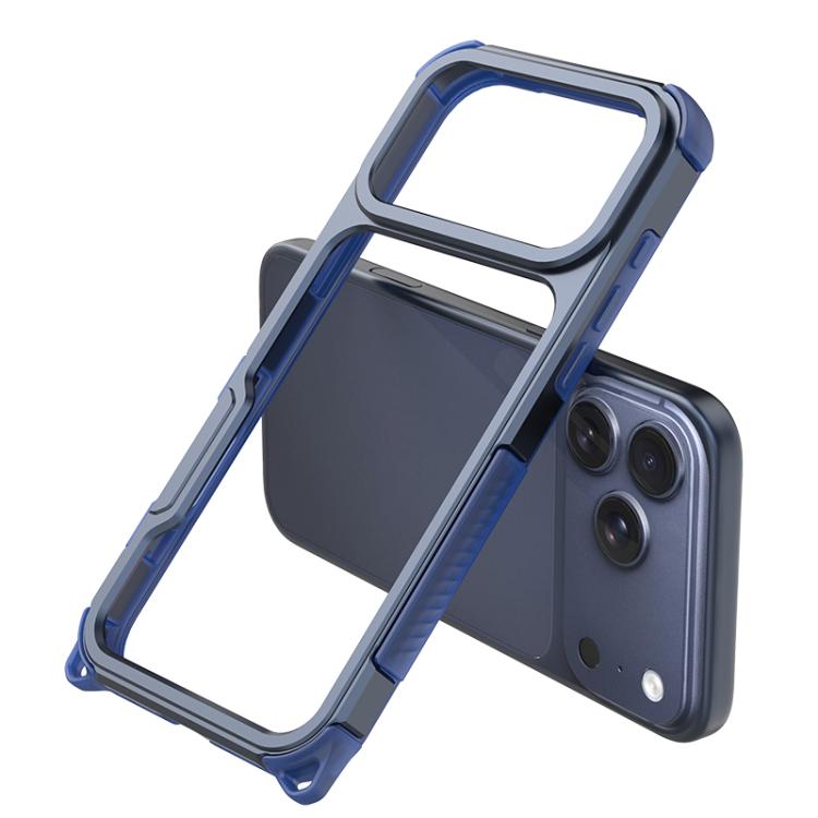 Telaio in lega di alluminio + custodia antiurto in TPU con airbag cavo e fori per cordino., For iPhone 17 Pro Max, For iPhone 17 Pro