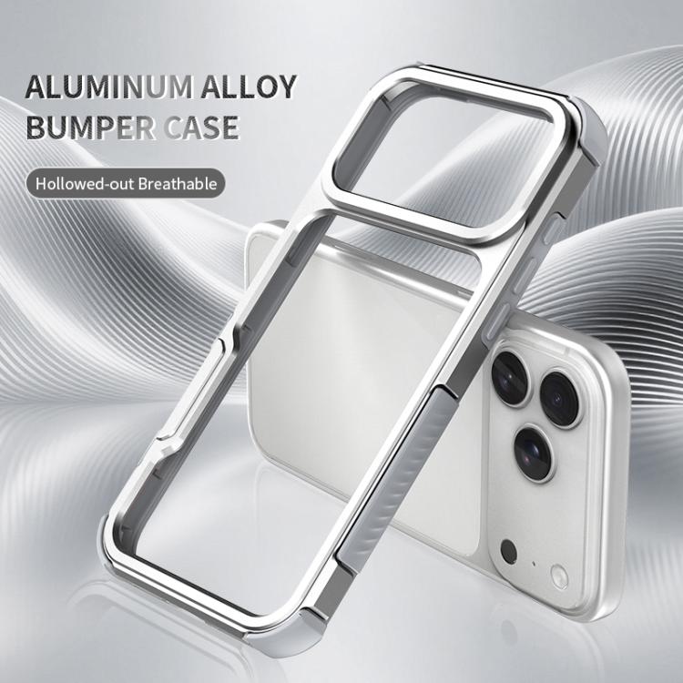 Telaio in lega di alluminio + custodia antiurto in TPU con airbag cavo e fori per cordino., For iPhone 17 Pro Max, For iPhone 17 Pro