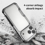 Telaio in lega di alluminio + custodia antiurto in TPU con airbag cavo e fori per cordino., For iPhone 17 Pro Max, For iPhone 17 Pro