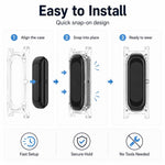 Custodia protettiva per orologio xDfind da 12 mm in policarbonato cavo a copertura parziale, For Google Fitbit Air