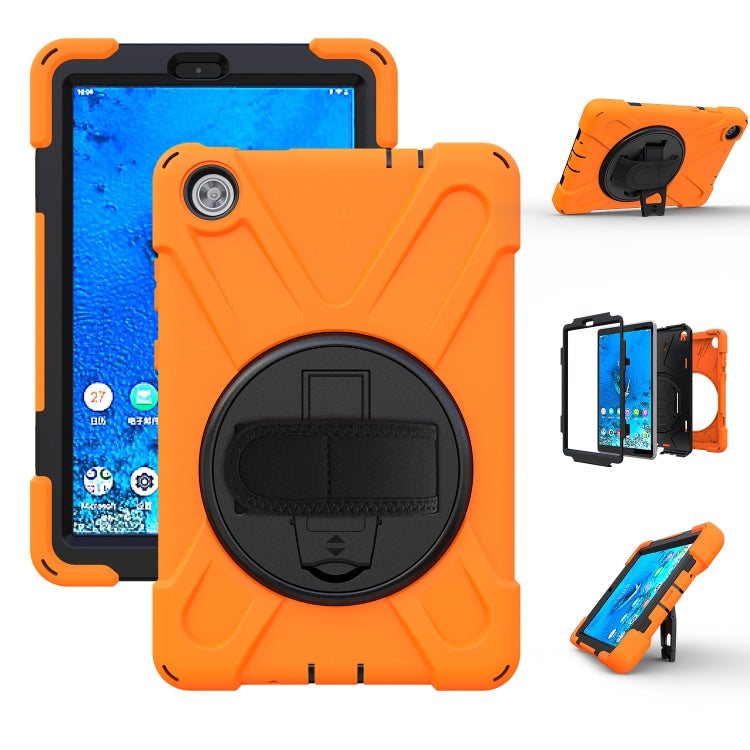 Custodia protettiva antiurto in silicone colorato + PC con supporto, cinturino per impugnatura e tracolla, For Lenovo Tab M8
