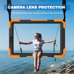 Custodia protettiva antiurto in silicone colorato + PC con supporto, cinturino per impugnatura e tracolla, For Lenovo Tab M8