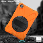 Custodia protettiva antiurto in silicone colorato + PC con supporto, cinturino per impugnatura e tracolla, For Lenovo Tab M8
