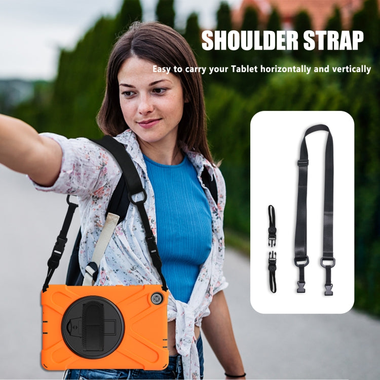 Custodia protettiva antiurto in silicone colorato + PC con supporto, cinturino per impugnatura e tracolla, For Lenovo Tab M8
