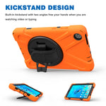 Custodia protettiva antiurto in silicone colorato + PC con supporto, cinturino per impugnatura e tracolla, For Lenovo Tab M8