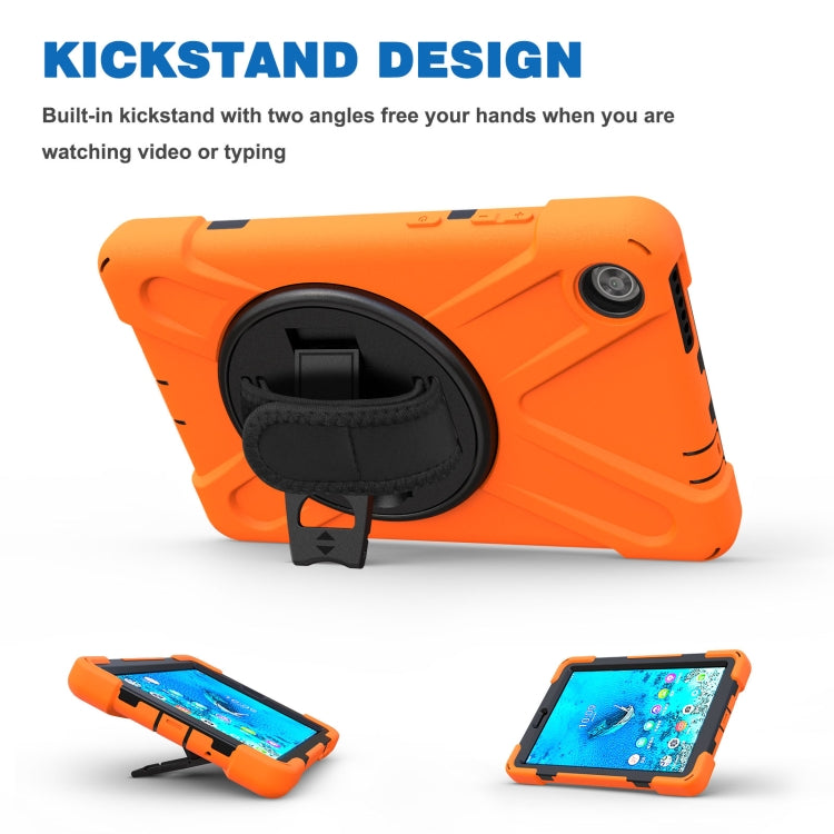 Custodia protettiva antiurto in silicone colorato + PC con supporto, cinturino per impugnatura e tracolla, For Lenovo Tab M8