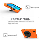 Custodia protettiva antiurto in silicone colorato + PC con supporto, cinturino per impugnatura e tracolla, For Lenovo Tab M8