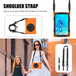Custodia protettiva antiurto in silicone colorato + PC con supporto, cinturino per impugnatura e tracolla, For Lenovo Tab M8