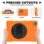 Custodia protettiva antiurto in silicone colorato + PC con supporto, cinturino per impugnatura e tracolla, For Lenovo Tab M8