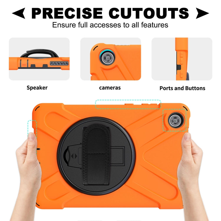 Custodia protettiva antiurto in silicone colorato + PC con supporto, cinturino per impugnatura e tracolla, For Lenovo Tab M8