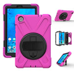Custodia protettiva antiurto in silicone colorato + PC con supporto, cinturino per impugnatura e tracolla, For Lenovo Tab M8