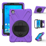 Custodia protettiva antiurto in silicone colorato + PC con supporto, cinturino per impugnatura e tracolla, For Lenovo Tab M8