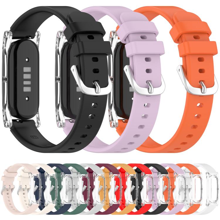 Cassa per orologio trasparente con chiusura a molla e cinturino in silicone xDfind., For Google Fitbit Air