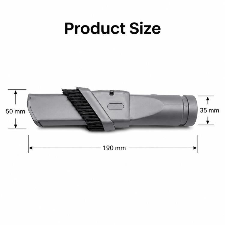 Accessori per aspirapolvere Dyson V6 / DC35 / DC47 / DC52 / DC63, Retractable Stiff Bristle Narrow Brush Head