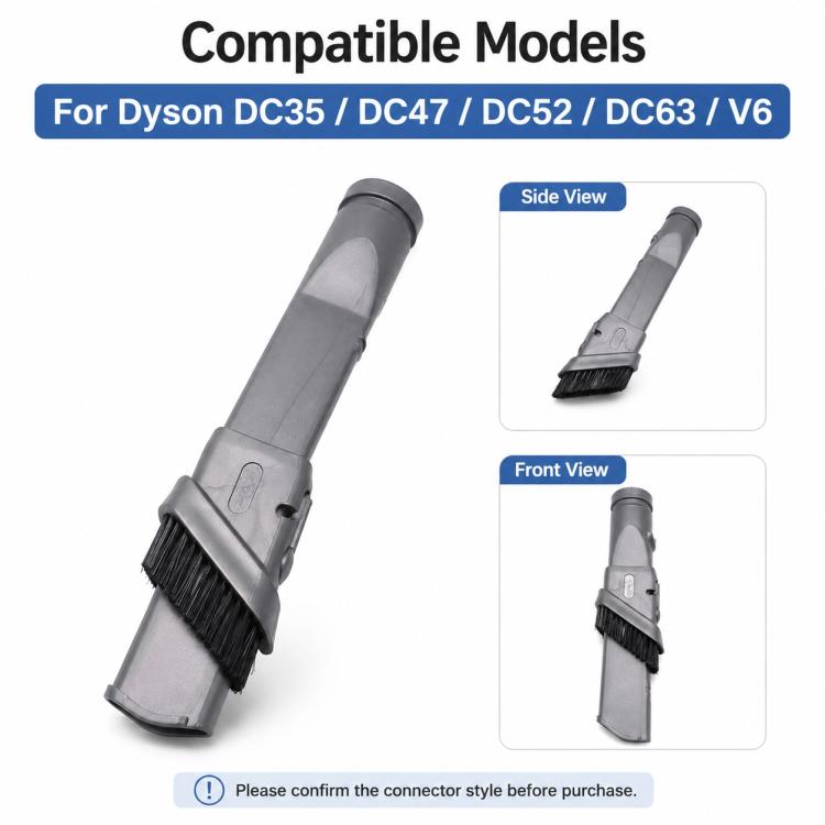 Accessori per aspirapolvere Dyson V6 / DC35 / DC47 / DC52 / DC63, Retractable Stiff Bristle Narrow Brush Head