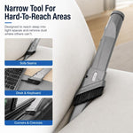 Accessori per aspirapolvere Dyson V6 / DC35 / DC47 / DC52 / DC63, Retractable Stiff Bristle Narrow Brush Head