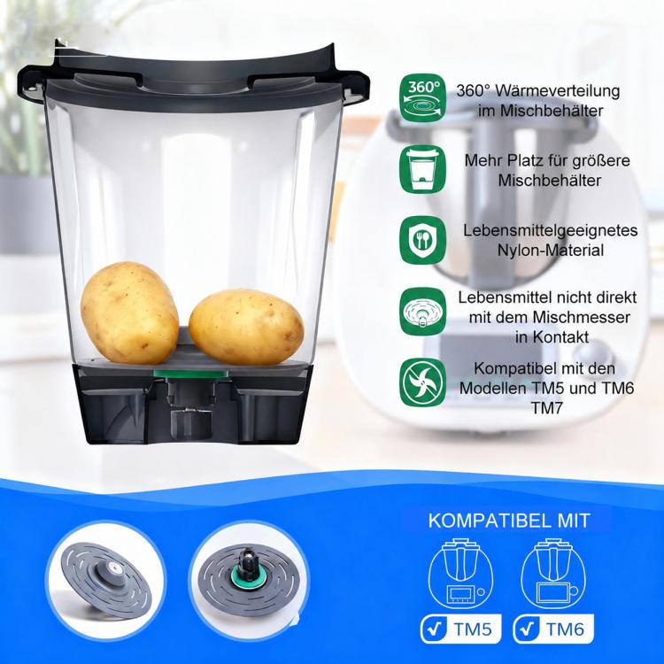 Piatto girevole di ricambio per robot da cucina Thermomix TM5 / TM6 / TM7, Bottom Mixing Turntable