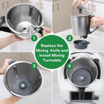 Piatto girevole di ricambio per robot da cucina Thermomix TM5 / TM6 / TM7, Bottom Mixing Turntable