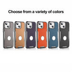 Custodia per telefono Armor Diamond Texture Anti-Impronta in PC + Pelle Vegana, For iPhone 14, For iPhone 14 Pro, For iPhone 14 Pro Max, For iPhone 13 Pro Max