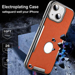 Custodia per telefono Armor Diamond Texture Anti-Impronta in PC + Pelle Vegana, For iPhone 14, For iPhone 14 Pro, For iPhone 14 Pro Max, For iPhone 13 Pro Max