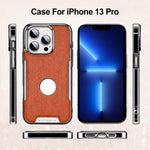 Custodia per telefono Armor Diamond Texture Anti-Impronta in PC + Pelle Vegana, For iPhone 13 Pro, For iPhone 13