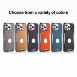 Custodia per telefono Armor Diamond Texture Anti-Impronta in PC + Pelle Vegana, For iPhone 13 Pro, For iPhone 13
