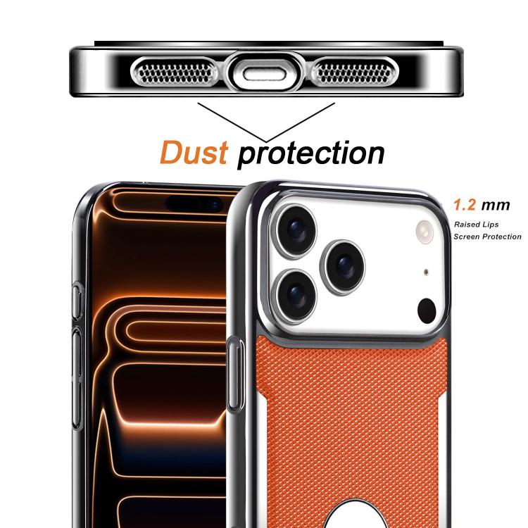 Custodia per telefono Armor Diamond Texture Anti-Impronta in PC + Pelle Vegana, For iPhone 17 Pro Max, For iPhone 15 Pro, For iPhone 15, For iPhone 14 Plus