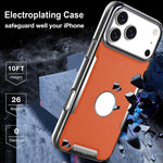 Custodia per telefono Armor Diamond Texture Anti-Impronta in PC + Pelle Vegana, For iPhone 17 Pro Max, For iPhone 15 Pro, For iPhone 15, For iPhone 14 Plus