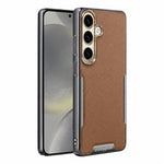 Custodia per telefono Armor Diamond Texture Anti-Impronta in PC + Pelle Vegana, For Galaxy S25 5G, For Galaxy S25 Ultra 5G, For Galaxy S24 Ultra 5G, For Galaxy S24 5G