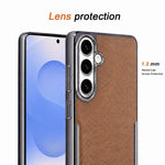 Custodia per telefono Armor Diamond Texture Anti-Impronta in PC + Pelle Vegana, For Galaxy S25 5G, For Galaxy S25 Ultra 5G, For Galaxy S24 Ultra 5G, For Galaxy S24 5G