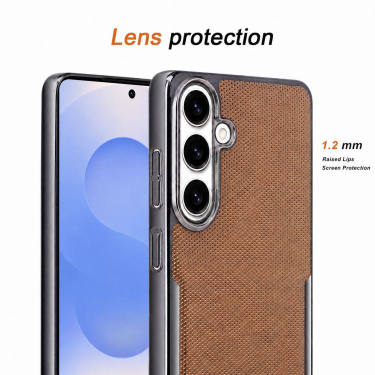 Custodia per telefono Armor Diamond Texture Anti-Impronta in PC + Pelle Vegana, For Galaxy S25 5G, For Galaxy S25 Ultra 5G, For Galaxy S24 Ultra 5G, For Galaxy S24 5G
