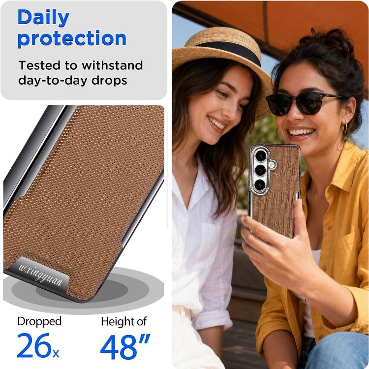 Custodia per telefono Armor Diamond Texture Anti-Impronta in PC + Pelle Vegana, For Galaxy S25 5G, For Galaxy S25 Ultra 5G, For Galaxy S24 Ultra 5G, For Galaxy S24 5G