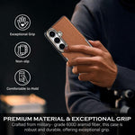 Custodia per telefono Armor Diamond Texture Anti-Impronta in PC + Pelle Vegana, For Galaxy S25 5G, For Galaxy S25 Ultra 5G, For Galaxy S24 Ultra 5G, For Galaxy S24 5G